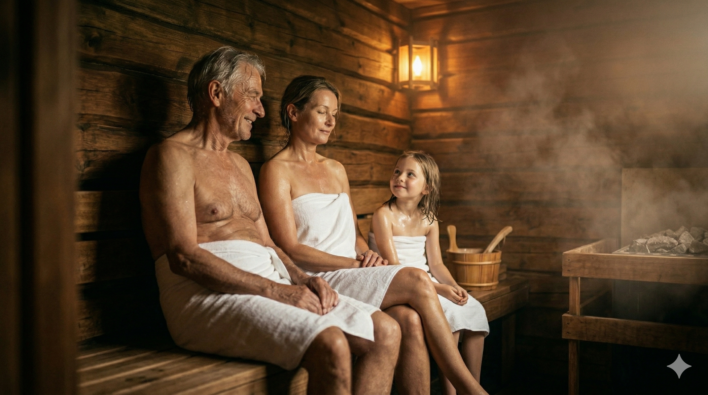 Sauna for children and heart patients